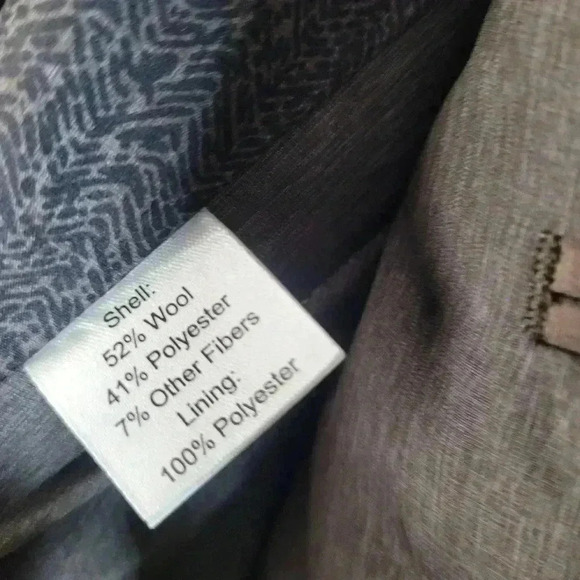 NWT Joe Joseph Abboud Sz L Wool Blend Brown 2 Button Blazer Elbow Patches - Picture 3 of 9